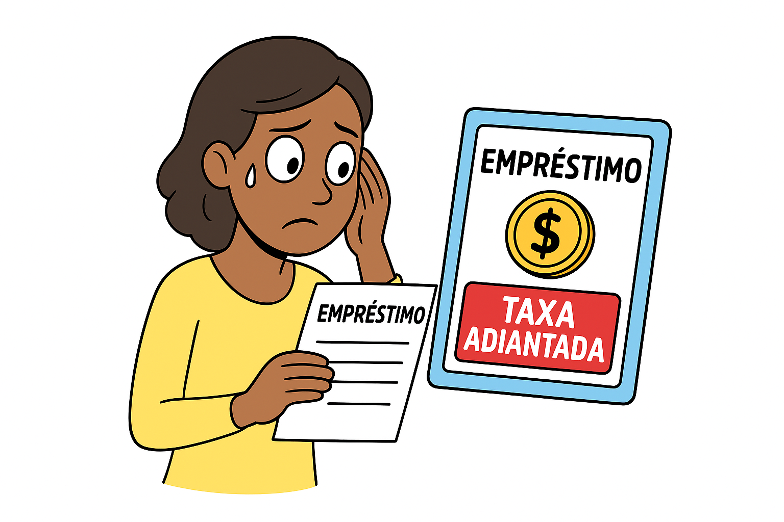 Imagem sobre golpe de empréstimo